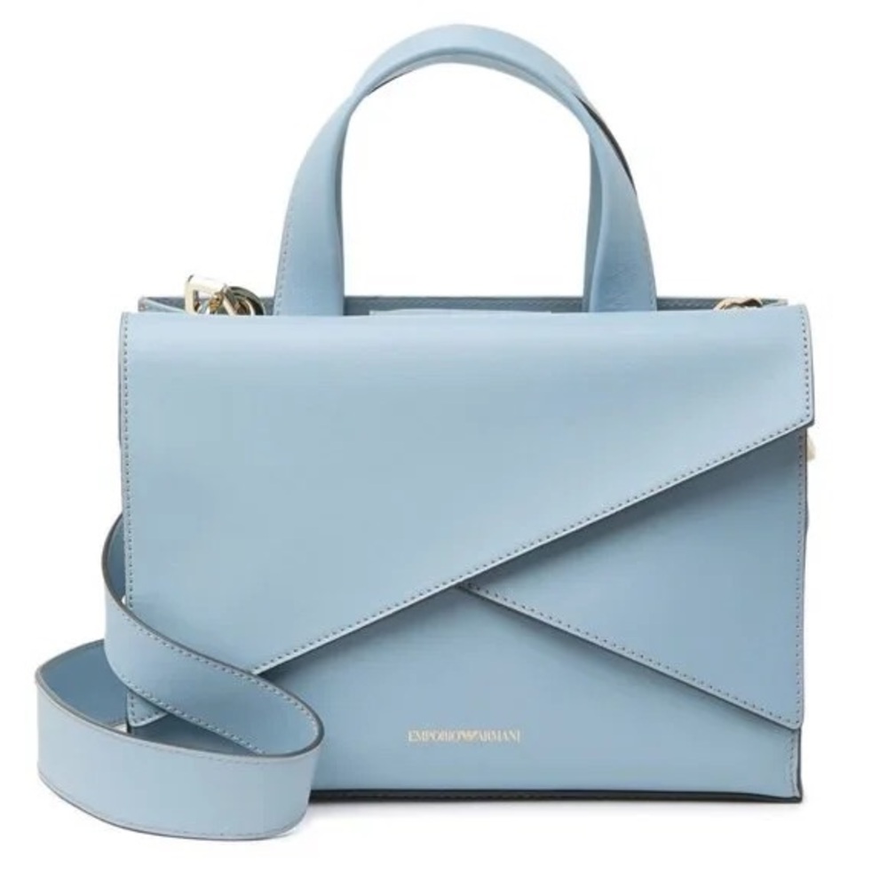 NWOT Emporio Armani Square Leather Satchel